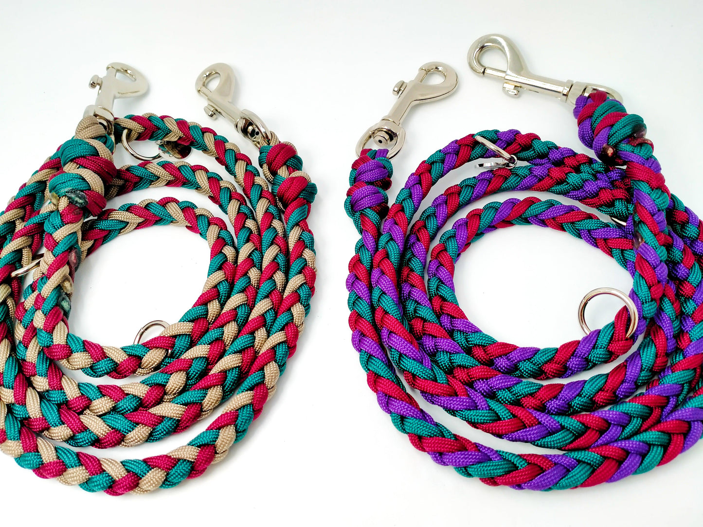 Adjustable Lead - 6 Strand Half Round Braid cords4paws Paracord Handmade Dog Accessories Customizable Made in Germany Shipping worldwide