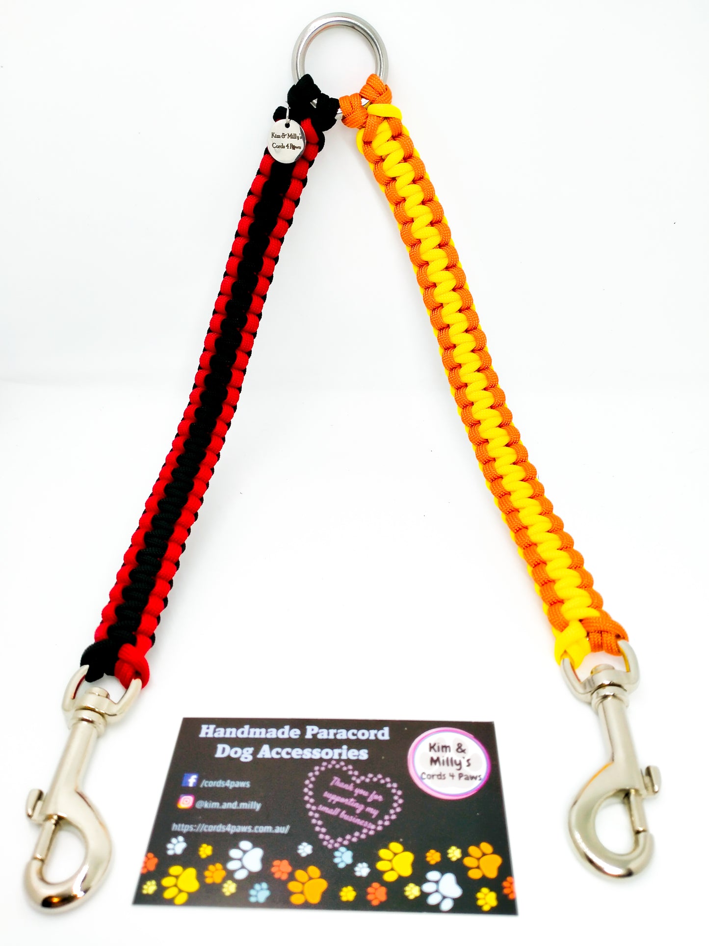 Dual Lead Attachment - "Cobra" cords4paws Paracord Handmade Dog Accessories Customizable Made in Germany Shipping worldwide