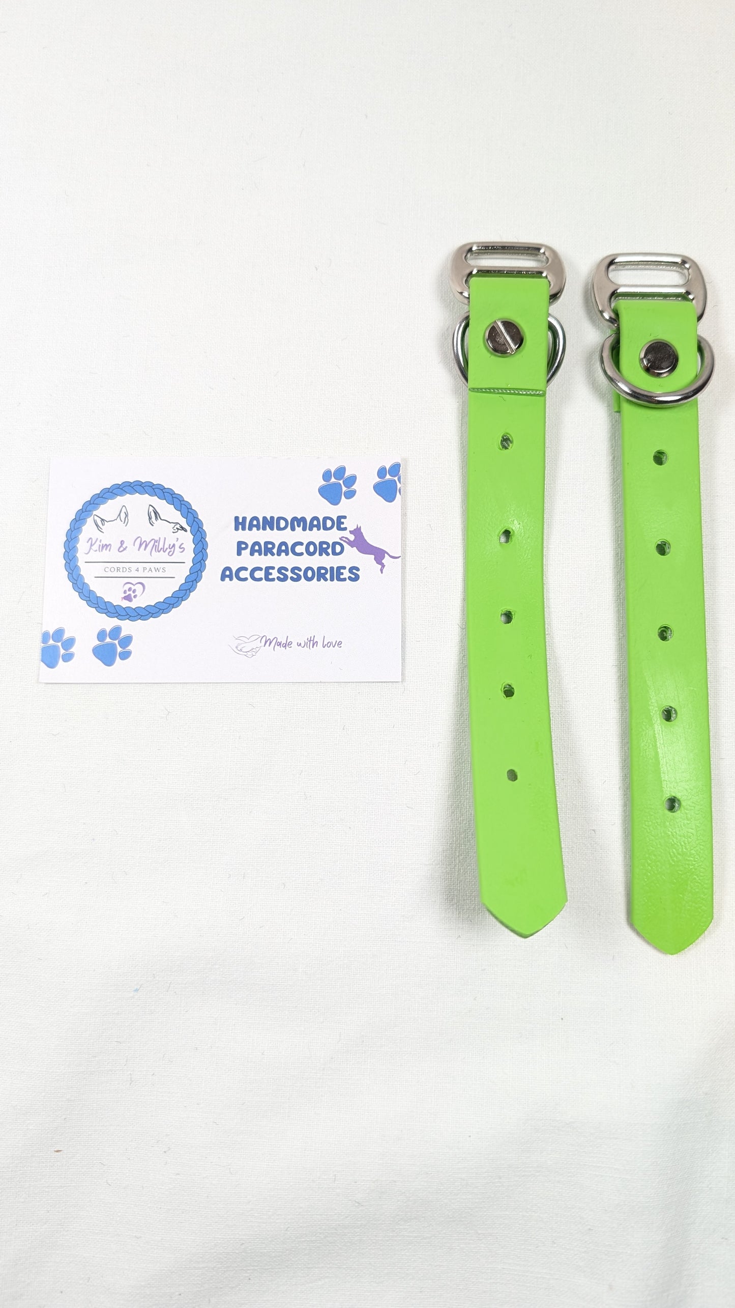 BioThane - Adapters 19mm Green Apple (GN525) Kim & Milly's Cords 4 Paws Paracord Handmade Dog Accessories Customizable Made in Germany Shipping worldwide