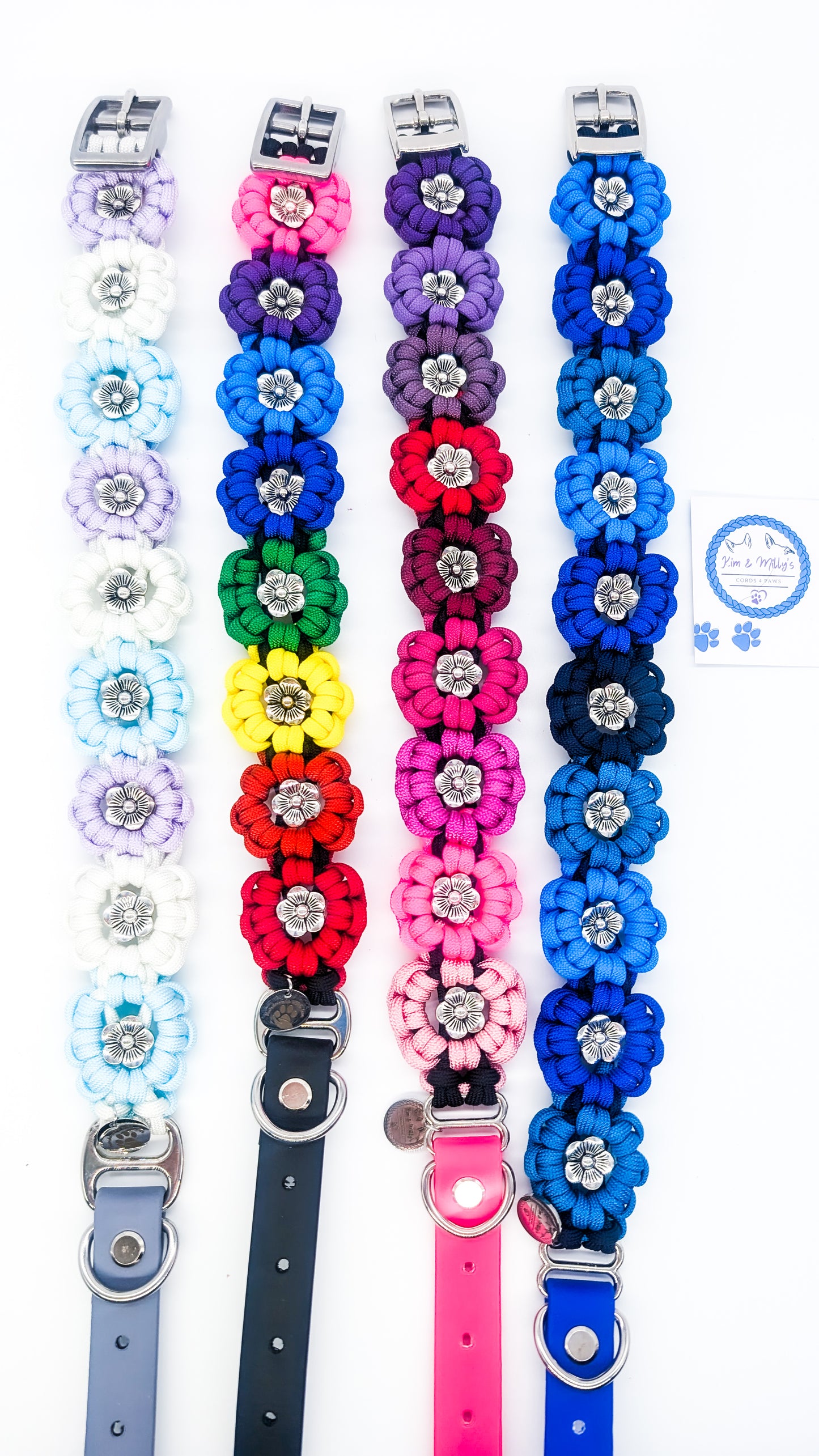 DELUXE EDITION: Kimmy's Blooms Collar Kim & Milly's Cords 4 Paws Paracord Handmade Dog Accessories Customizable Made in Germany Shipping worldwide