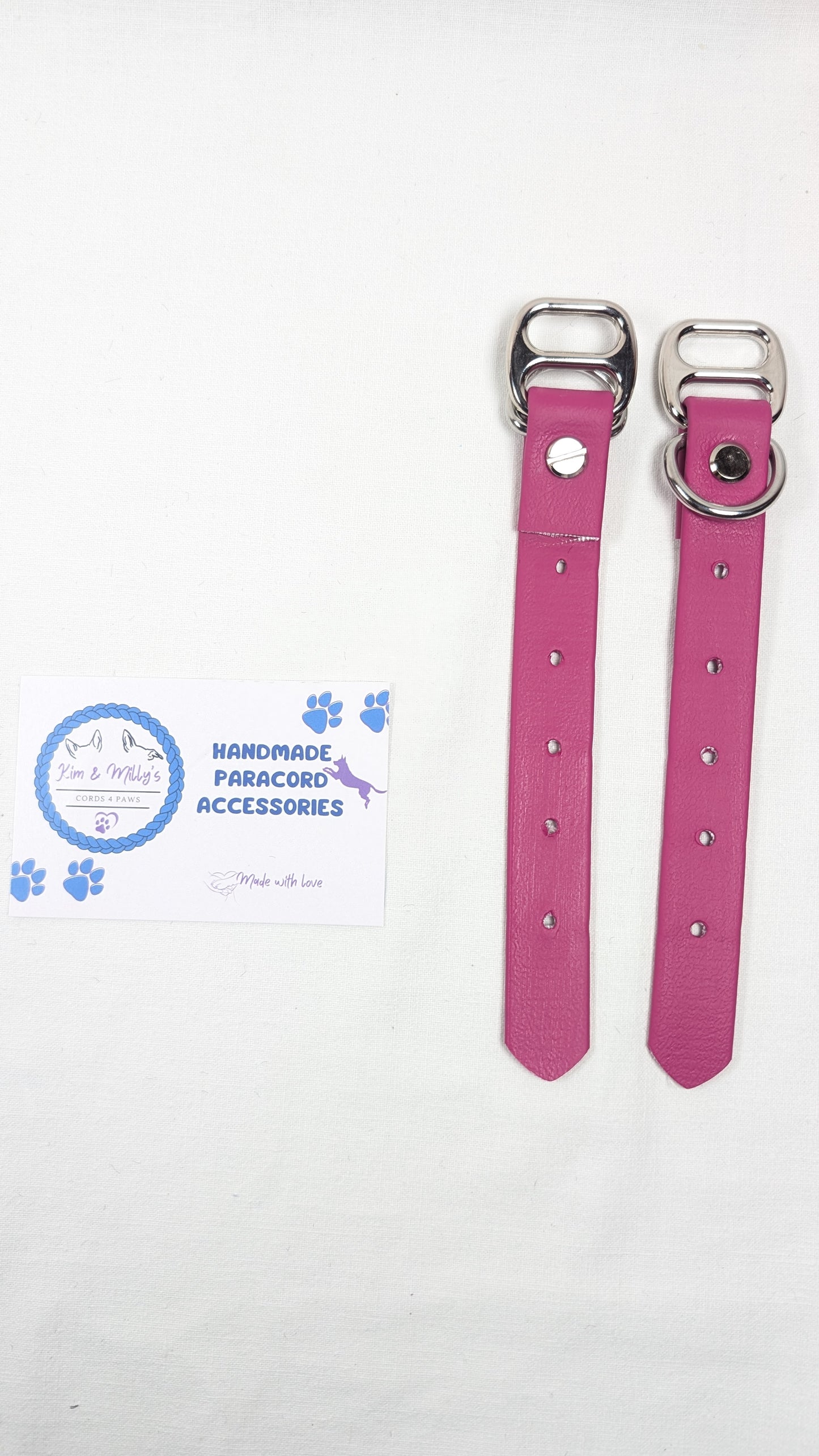 BioThane - Adapters 19mm Berry Pink (PK526) Kim & Milly's Cords 4 Paws Paracord Handmade Dog Accessories Customizable Made in Germany Shipping worldwide