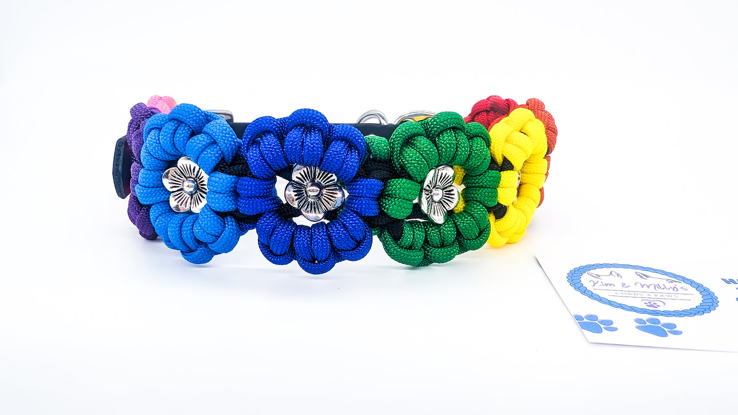 DELUXE EDITION: Kimmy's Blooms Collar Kim & Milly's Cords 4 Paws Paracord Handmade Dog Accessories Customizable Made in Germany Shipping worldwide