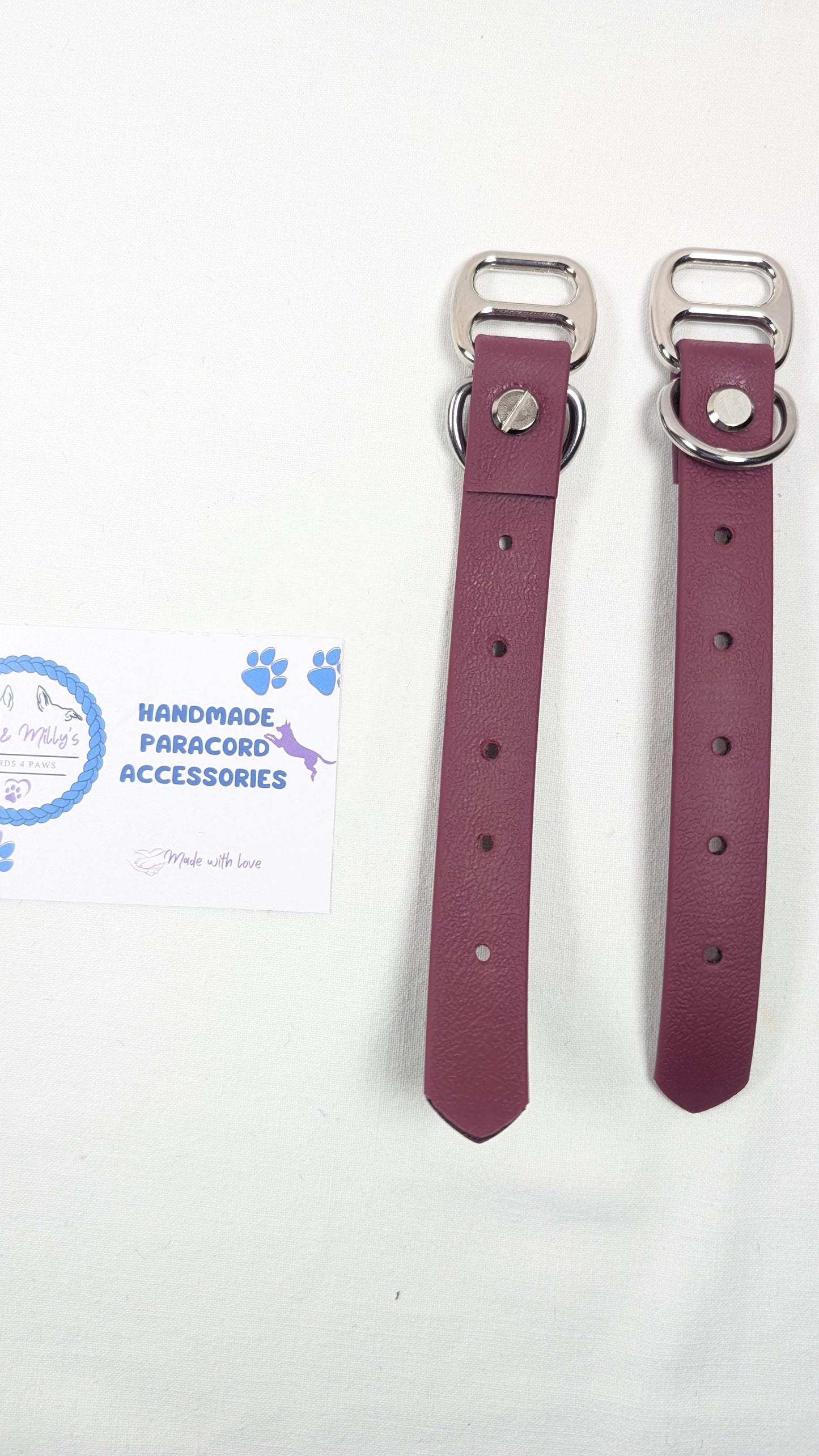 BioThane - Adapters 19mm Merlot Wine (WN521) Kim & Milly's Cords 4 Paws Paracord Handmade Dog Accessories Customizable Made in Germany Shipping worldwide