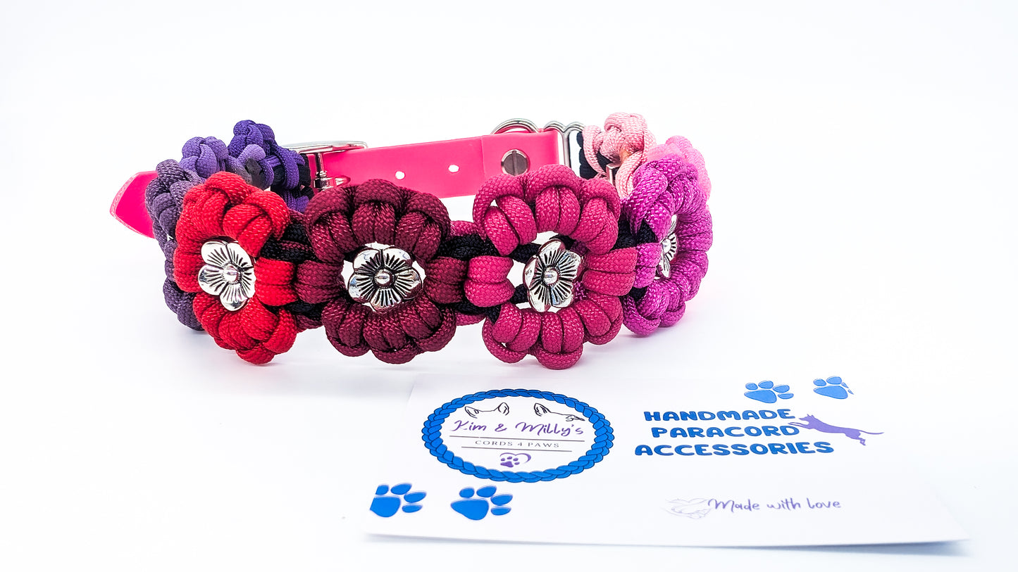DELUXE EDITION: Kimmy's Blooms Collar Kim & Milly's Cords 4 Paws Paracord Handmade Dog Accessories Customizable Made in Germany Shipping worldwide
