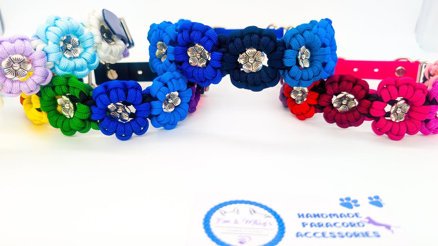 DELUXE EDITION: Kimmy's Blooms Collar Kim & Milly's Cords 4 Paws Paracord Handmade Dog Accessories Customizable Made in Germany Shipping worldwide