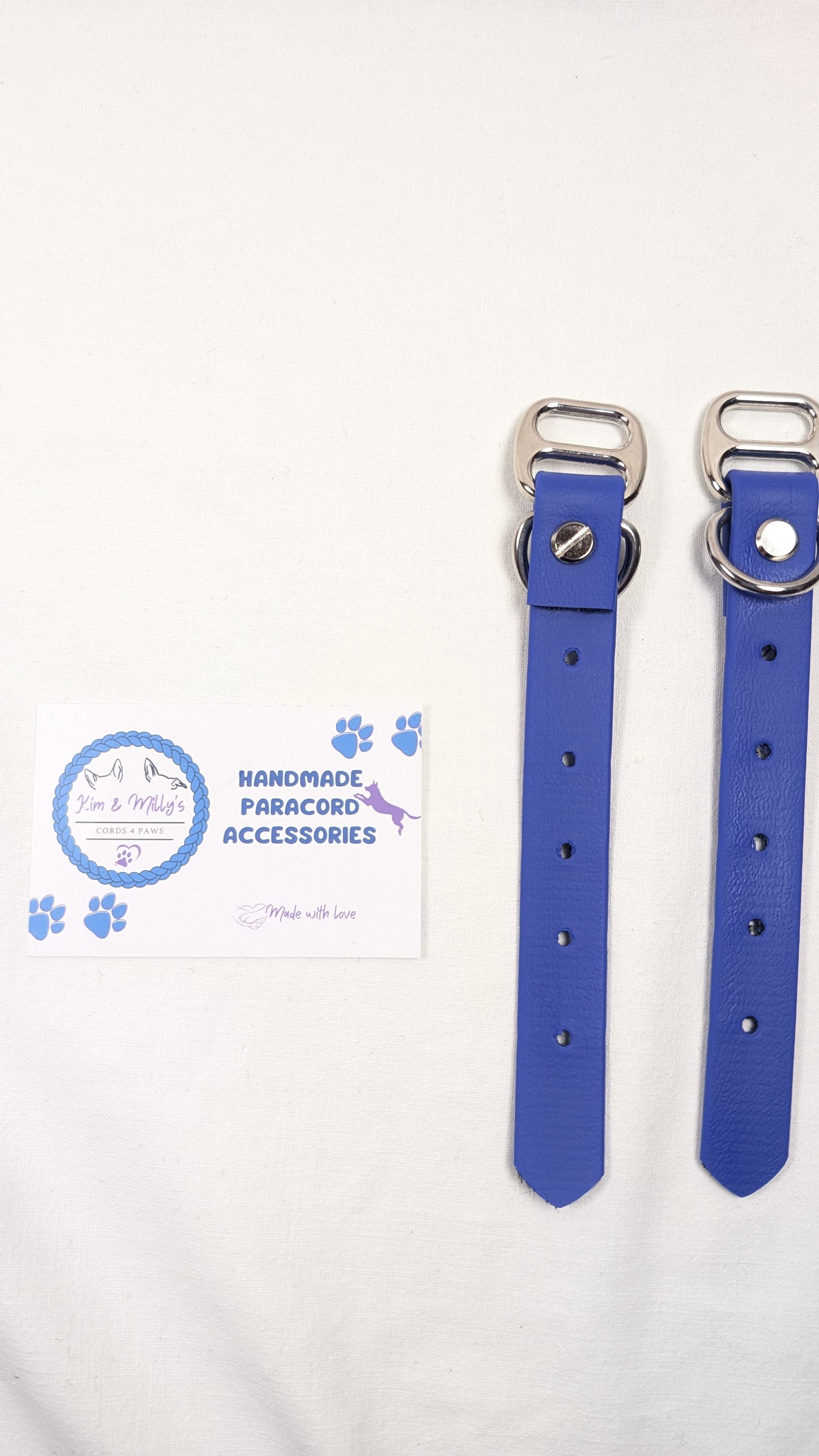 BioThane - Adapters 19mm Blue (BU522) Kim & Milly's Cords 4 Paws Paracord Handmade Dog Accessories Customizable Made in Germany Shipping worldwide