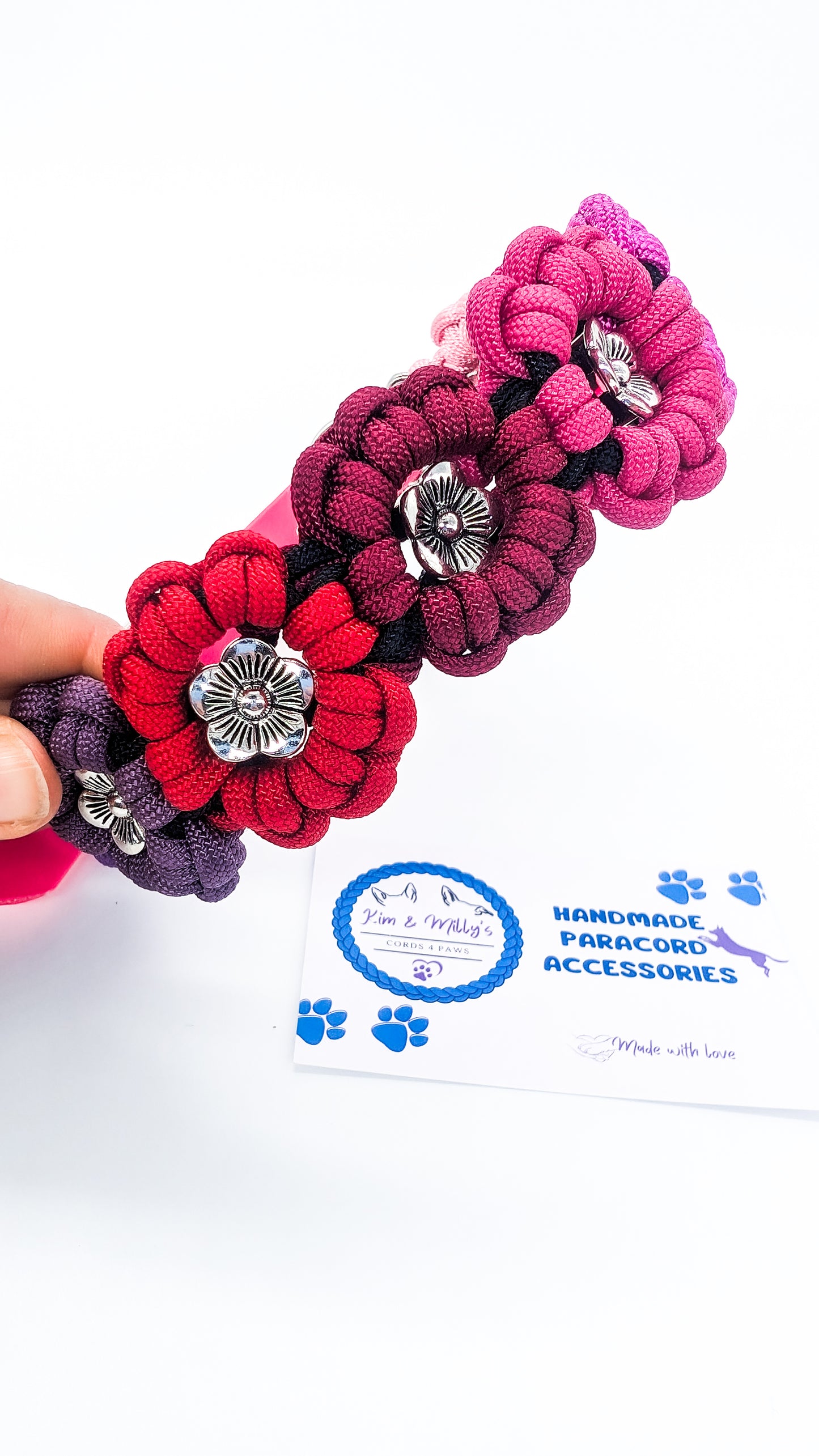 DELUXE EDITION: Kimmy's Blooms Collar Kim & Milly's Cords 4 Paws Paracord Handmade Dog Accessories Customizable Made in Germany Shipping worldwide