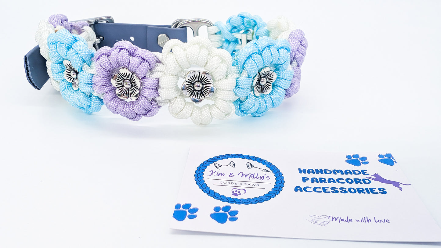 DELUXE EDITION: Kimmy's Blooms Collar Kim & Milly's Cords 4 Paws Paracord Handmade Dog Accessories Customizable Made in Germany Shipping worldwide