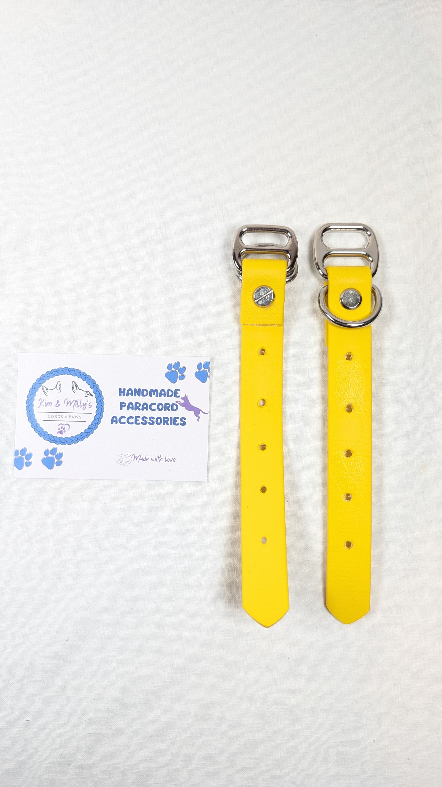 BioThane - Adapters 19mm Lemon Yellow (YE521) Kim & Milly's Cords 4 Paws Paracord Handmade Dog Accessories Customizable Made in Germany Shipping worldwide