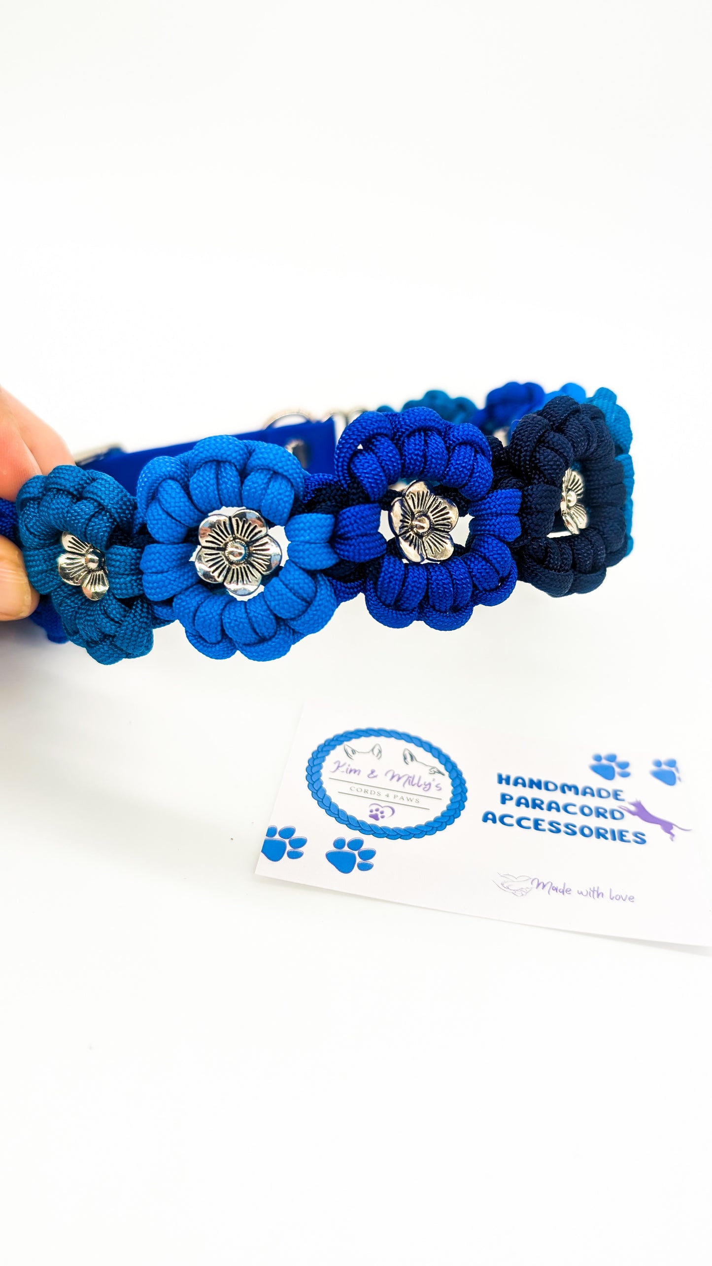 DELUXE EDITION: Kimmy's Blooms Collar Kim & Milly's Cords 4 Paws Paracord Handmade Dog Accessories Customizable Made in Germany Shipping worldwide