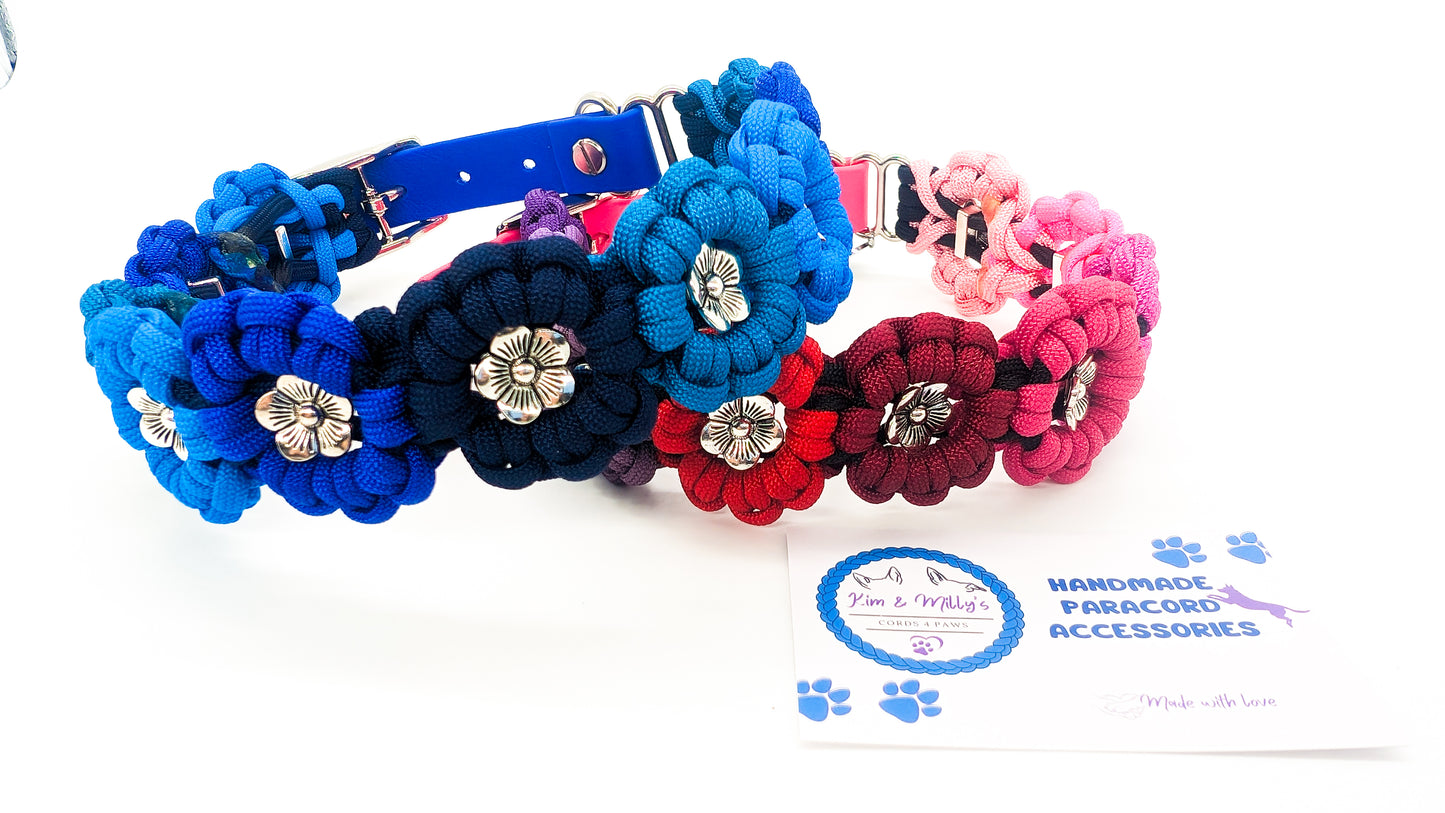 DELUXE EDITION: Kimmy's Blooms Collar Kim & Milly's Cords 4 Paws Paracord Handmade Dog Accessories Customizable Made in Germany Shipping worldwide