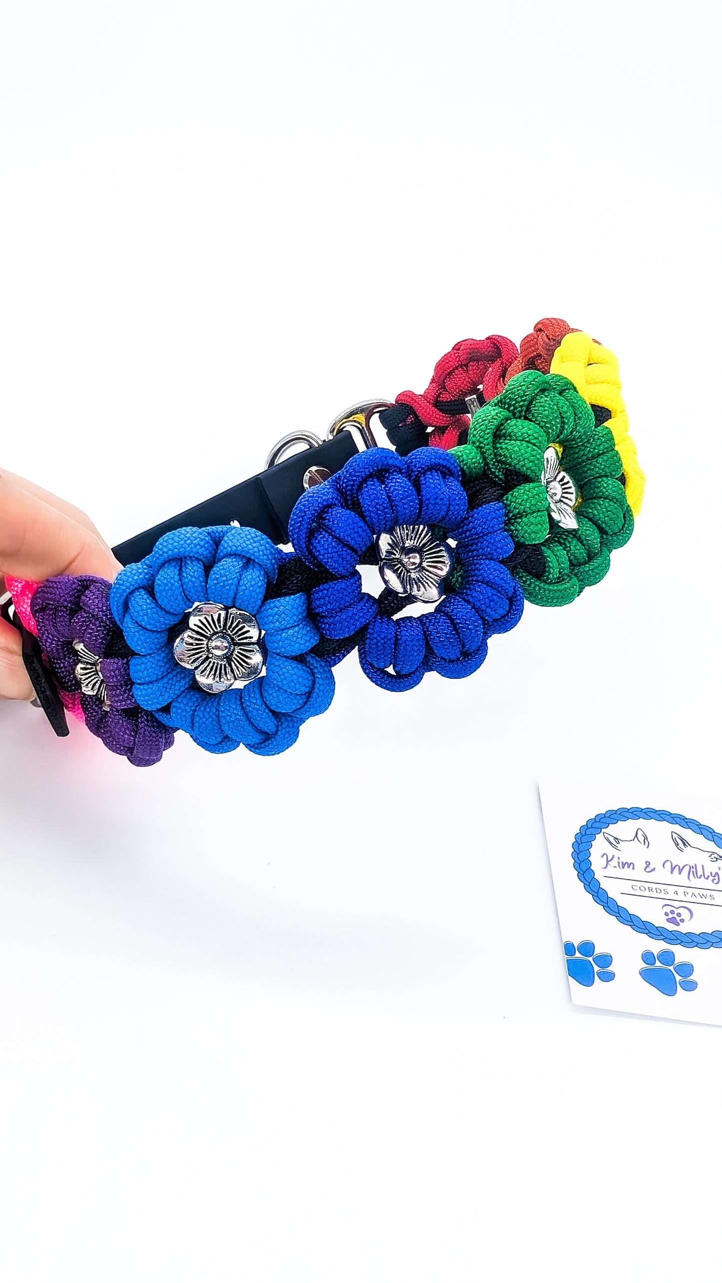 DELUXE EDITION: Kimmy's Blooms Collar Kim & Milly's Cords 4 Paws Paracord Handmade Dog Accessories Customizable Made in Germany Shipping worldwide