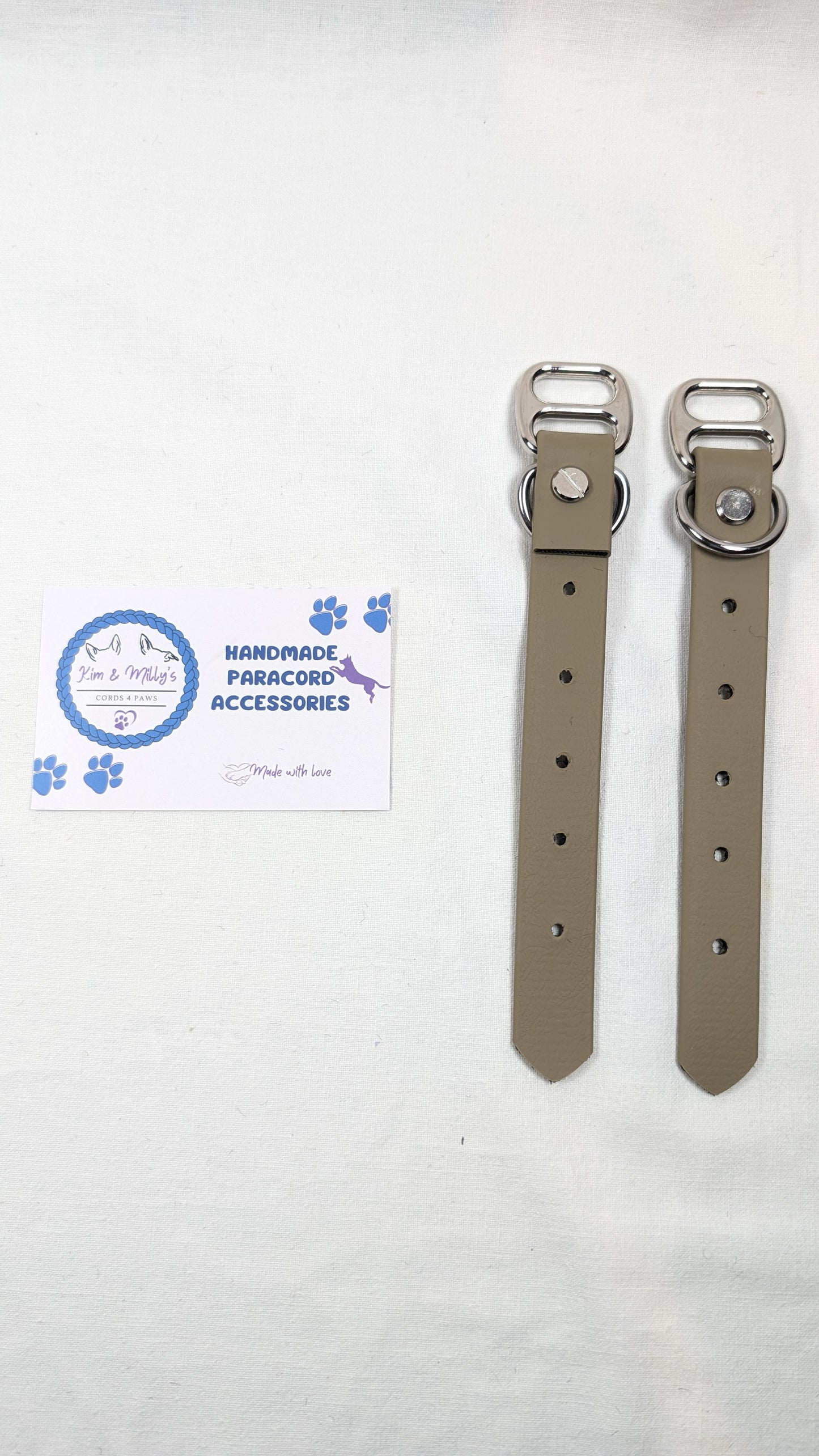 BioThane - Adapters 19mm Tan (TN525) Kim & Milly's Cords 4 Paws Paracord Handmade Dog Accessories Customizable Made in Germany Shipping worldwide