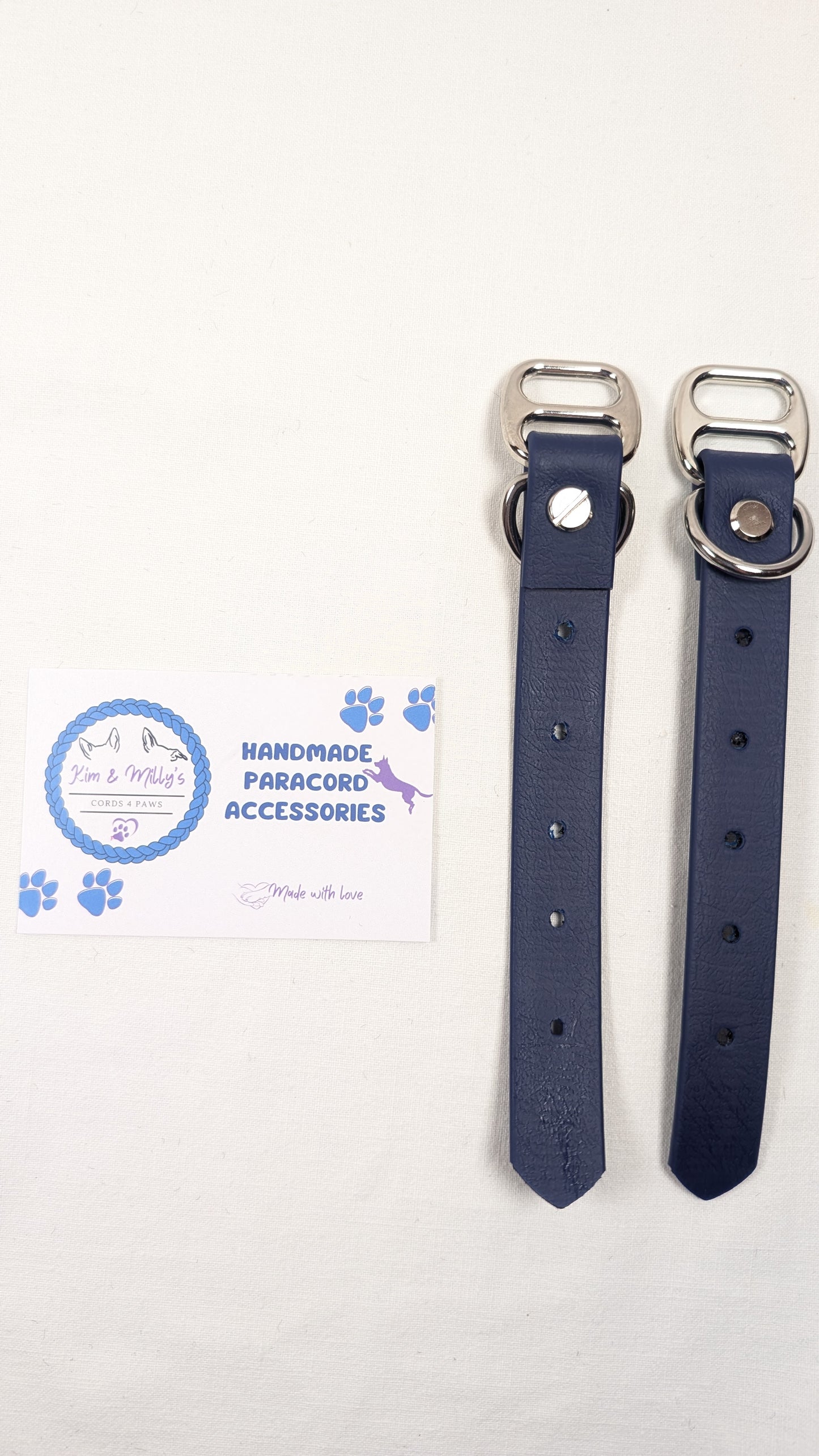 BioThane - Adapters 19mm Navy Blue (BU523) Kim & Milly's Cords 4 Paws Paracord Handmade Dog Accessories Customizable Made in Germany Shipping worldwide