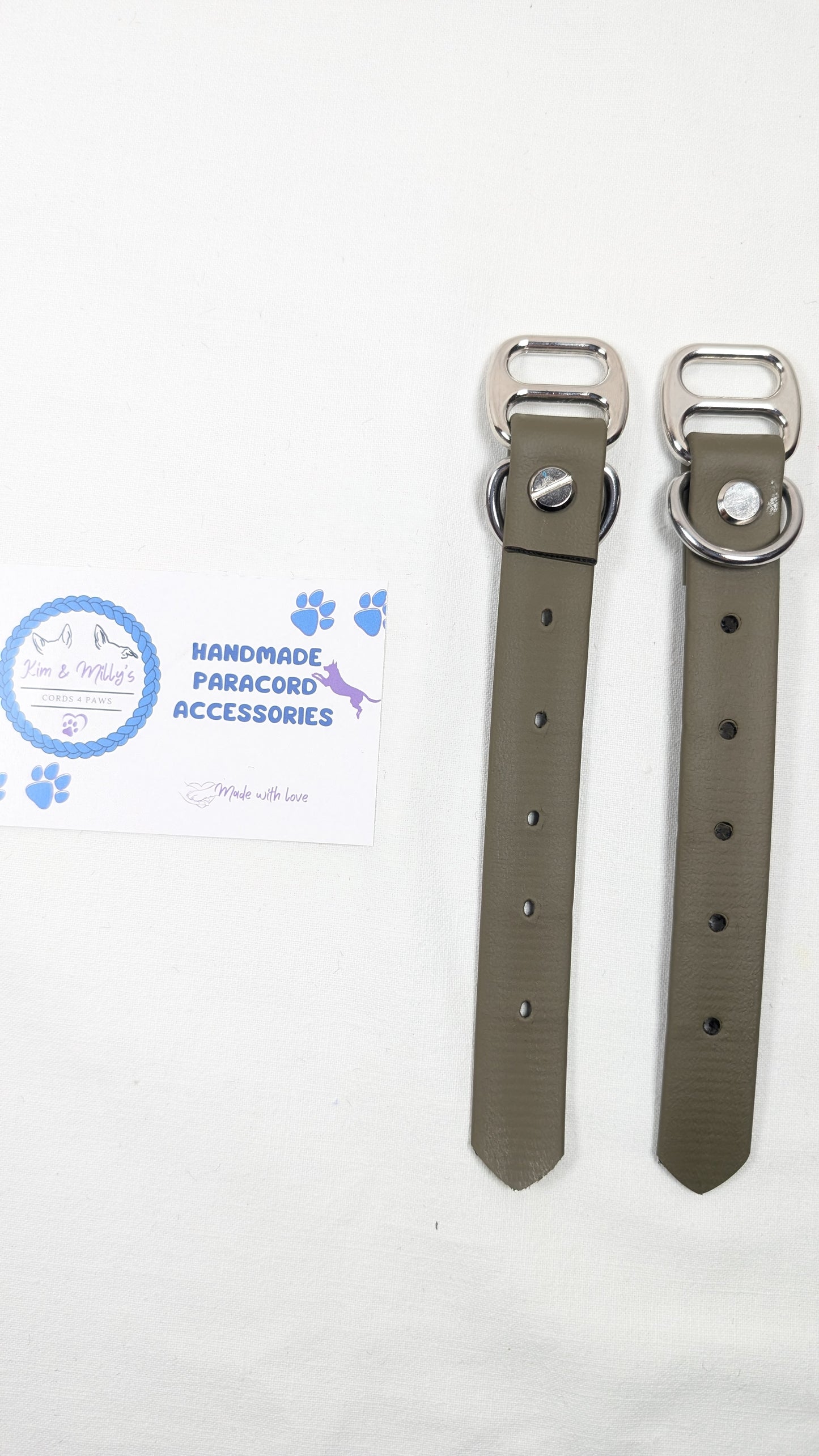 BioThane - Adapters 19mm Olive Drab (OD521) Kim & Milly's Cords 4 Paws Paracord Handmade Dog Accessories Customizable Made in Germany Shipping worldwide