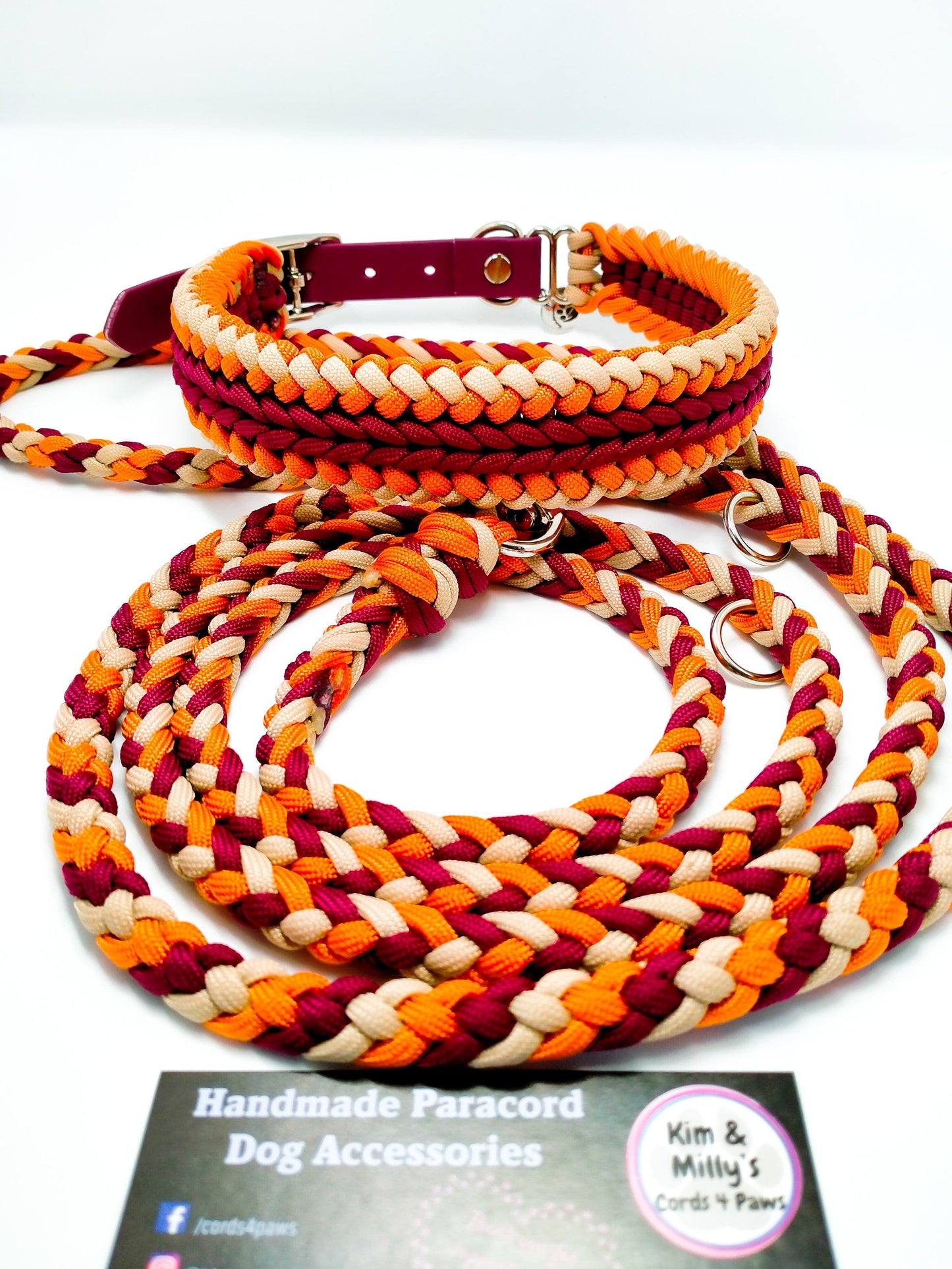 Adjustable Lead - 6 Strand Half Round Braid cords4paws Paracord Handmade Dog Accessories Customizable Made in Germany Shipping worldwide