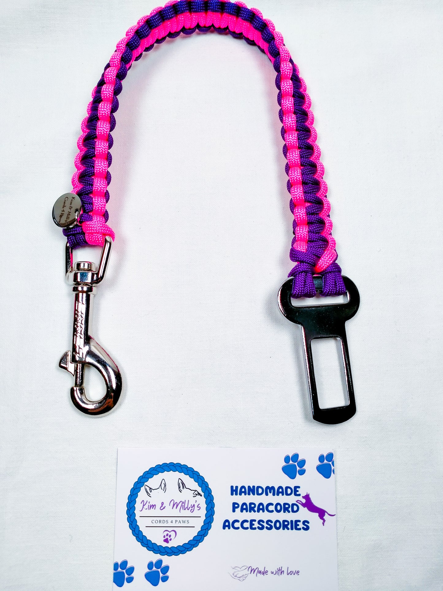 Vorgefertigter Artikel: Auto-Rückhaltesgurt,  Neon Pink, Purple, 35 cm