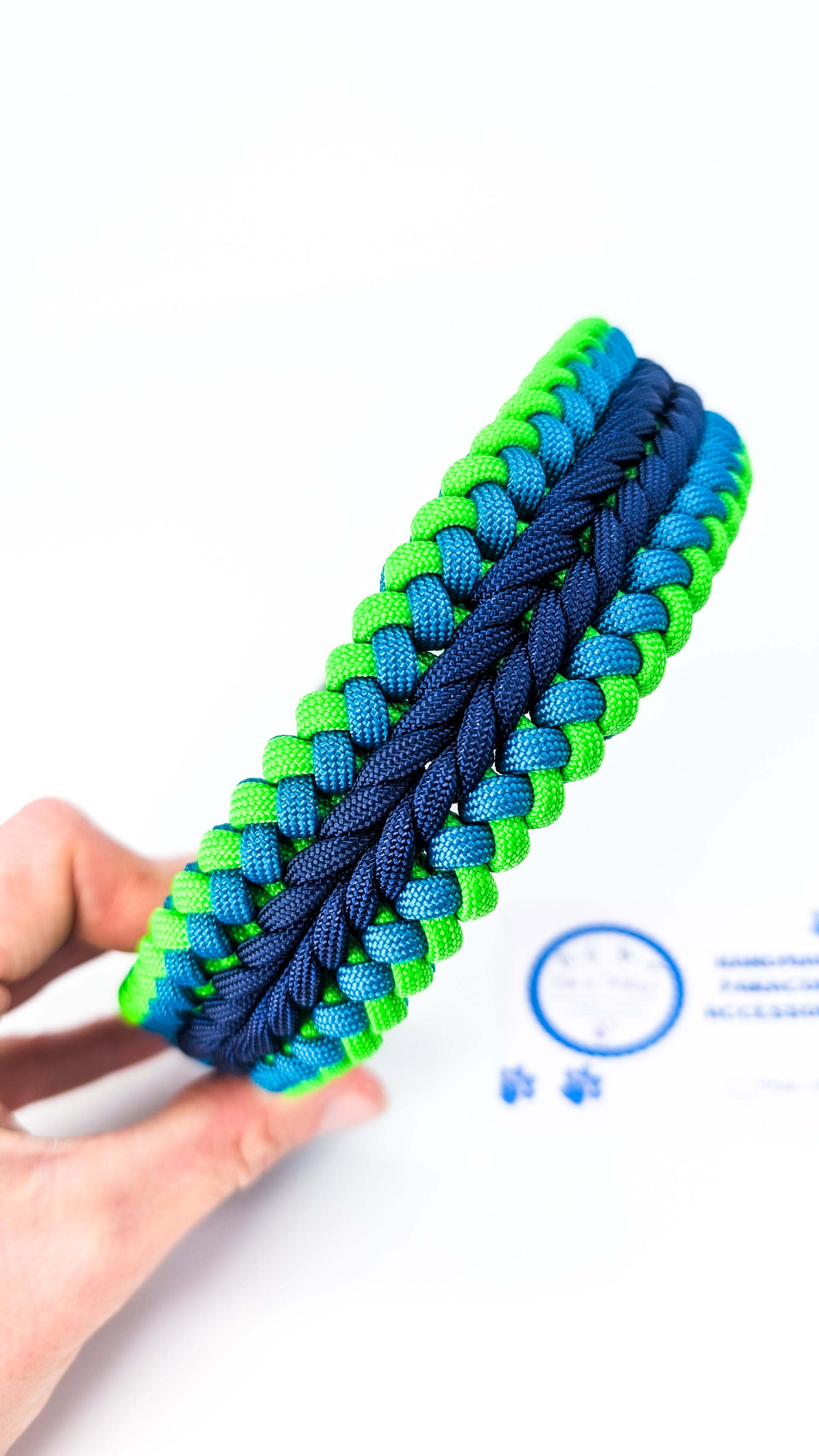 Pre Made Collar: Endless Falls, blue/greens, 40-49cm Kim & Milly's Cords 4 Paws Paracord Handmade Dog Accessories Customizable Made in Germany Shipping worldwide