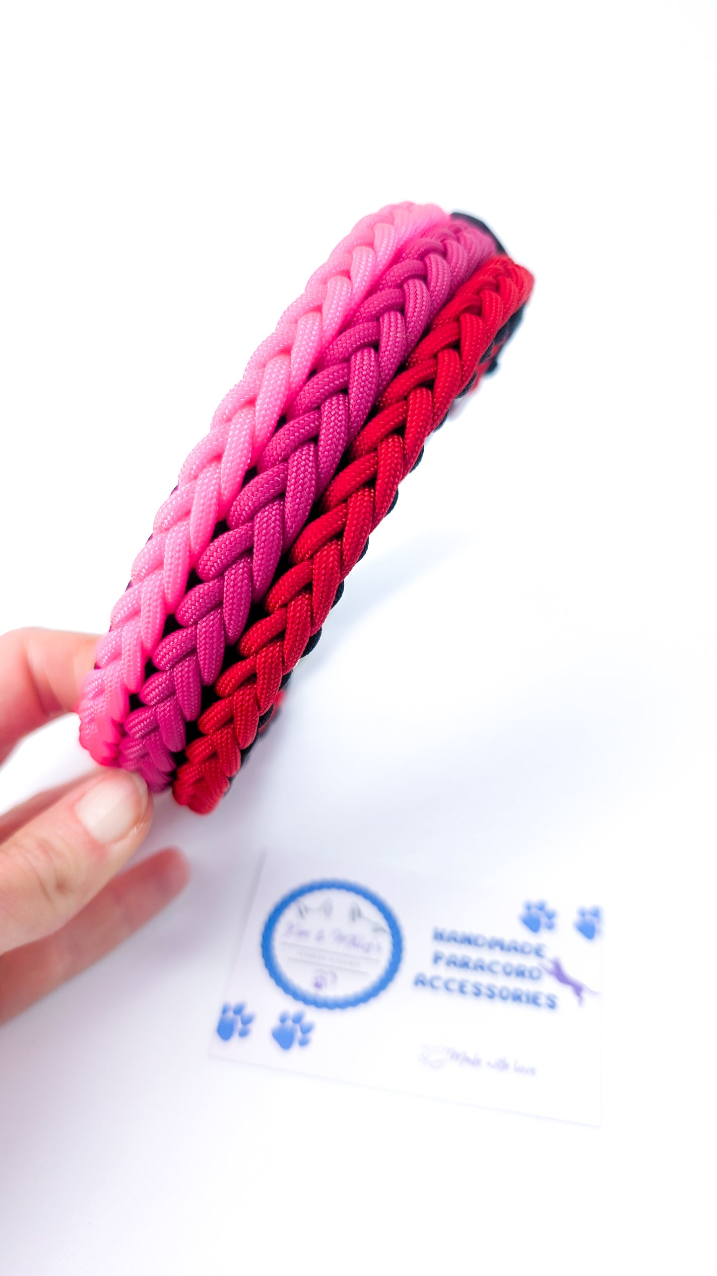 Pre Made Collar: Kim's River Bar, Girly, 33-42cm Kim & Milly's Cords 4 Paws Paracord Handmade Dog Accessories Customizable Made in Germany Shipping worldwide