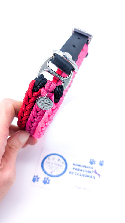 Pre Made Collar: Kim's River Bar, Girly, 33-42cm Kim & Milly's Cords 4 Paws Paracord Handmade Dog Accessories Customizable Made in Germany Shipping worldwide