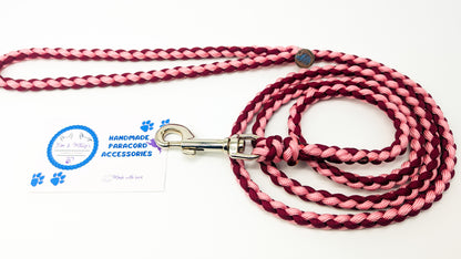 Pre Made Lead: 4 Strand Lead, 1.60m Kim & Milly's Cords 4 Paws Paracord Handmade Dog Accessories Customizable Made in Germany Shipping worldwide