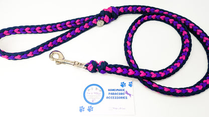 PreMade Lead: Leading Hearts Lead, 1.30m Kim & Milly's Cords 4 Paws Paracord Handmade Dog Accessories Customizable Made in Germany Shipping worldwide