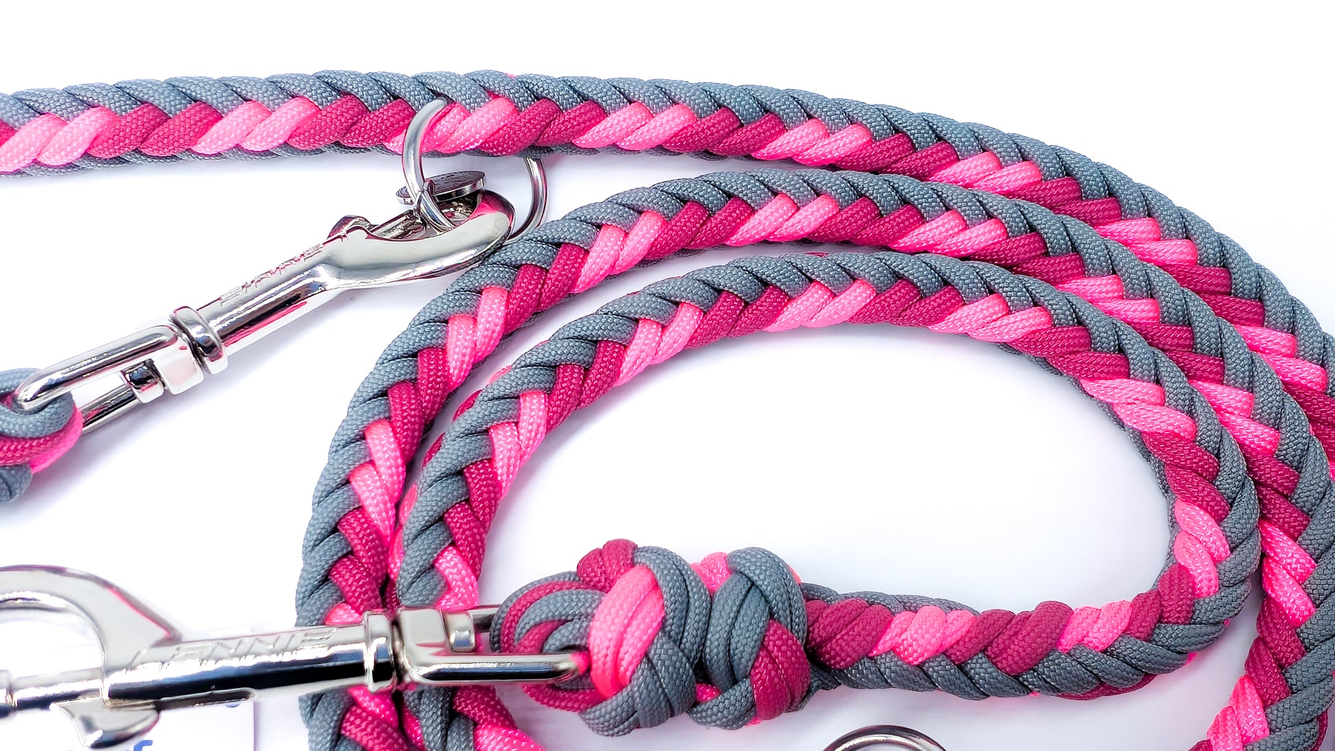 Pre Made Lead: Herringbone Adjustable Lead, 1.50m Kim & Milly's Cords 4 Paws Paracord Handmade Dog Accessories Customizable Made in Germany Shipping worldwide