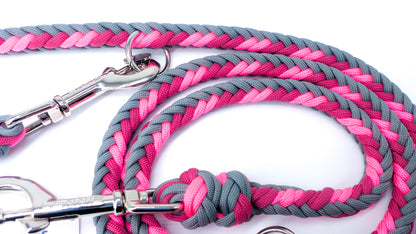 Pre Made Lead: Herringbone Adjustable Lead, 1.50m Kim & Milly's Cords 4 Paws Paracord Handmade Dog Accessories Customizable Made in Germany Shipping worldwide