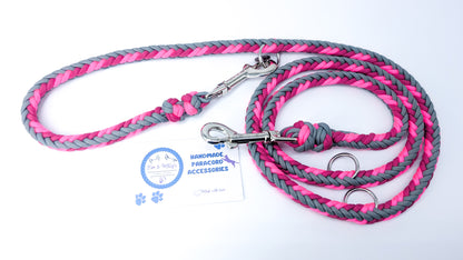 Pre Made Lead: Herringbone Adjustable Lead, 1.50m Kim & Milly's Cords 4 Paws Paracord Handmade Dog Accessories Customizable Made in Germany Shipping worldwide
