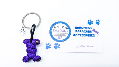 Key Chain - Little Bones Charms cords4paws Paracord Handmade Dog Accessories Customizable Made in Germany Shipping worldwide