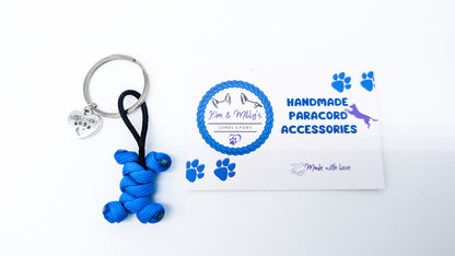 Key Chain - Little Bones Charms cords4paws Paracord Handmade Dog Accessories Customizable Made in Germany Shipping worldwide