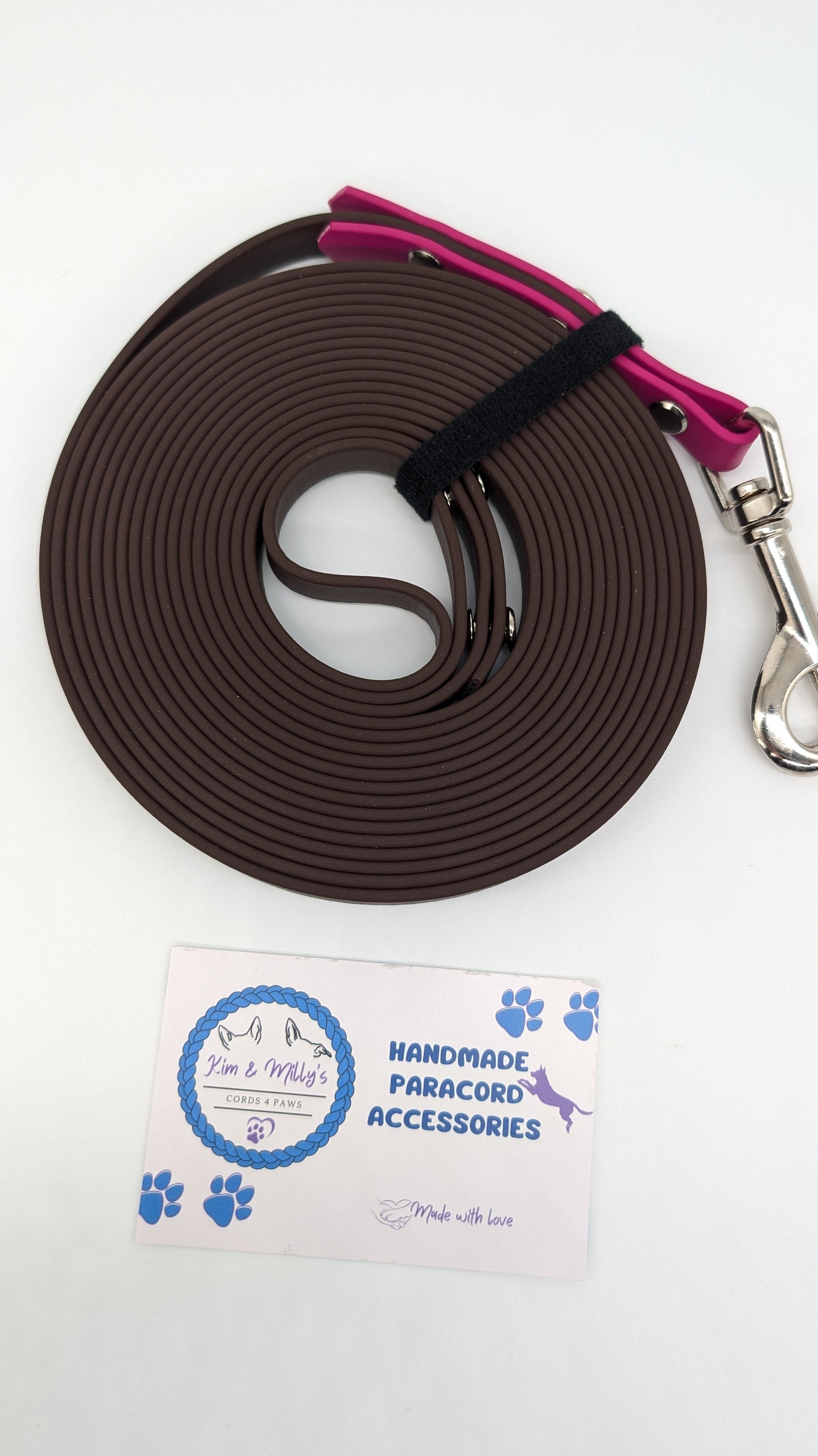 Pre-Made 5m BioThane Long Lines Kim & Milly's Cords 4 Paws Paracord Handmade Dog Accessories Customizable Made in Germany Shipping worldwide
