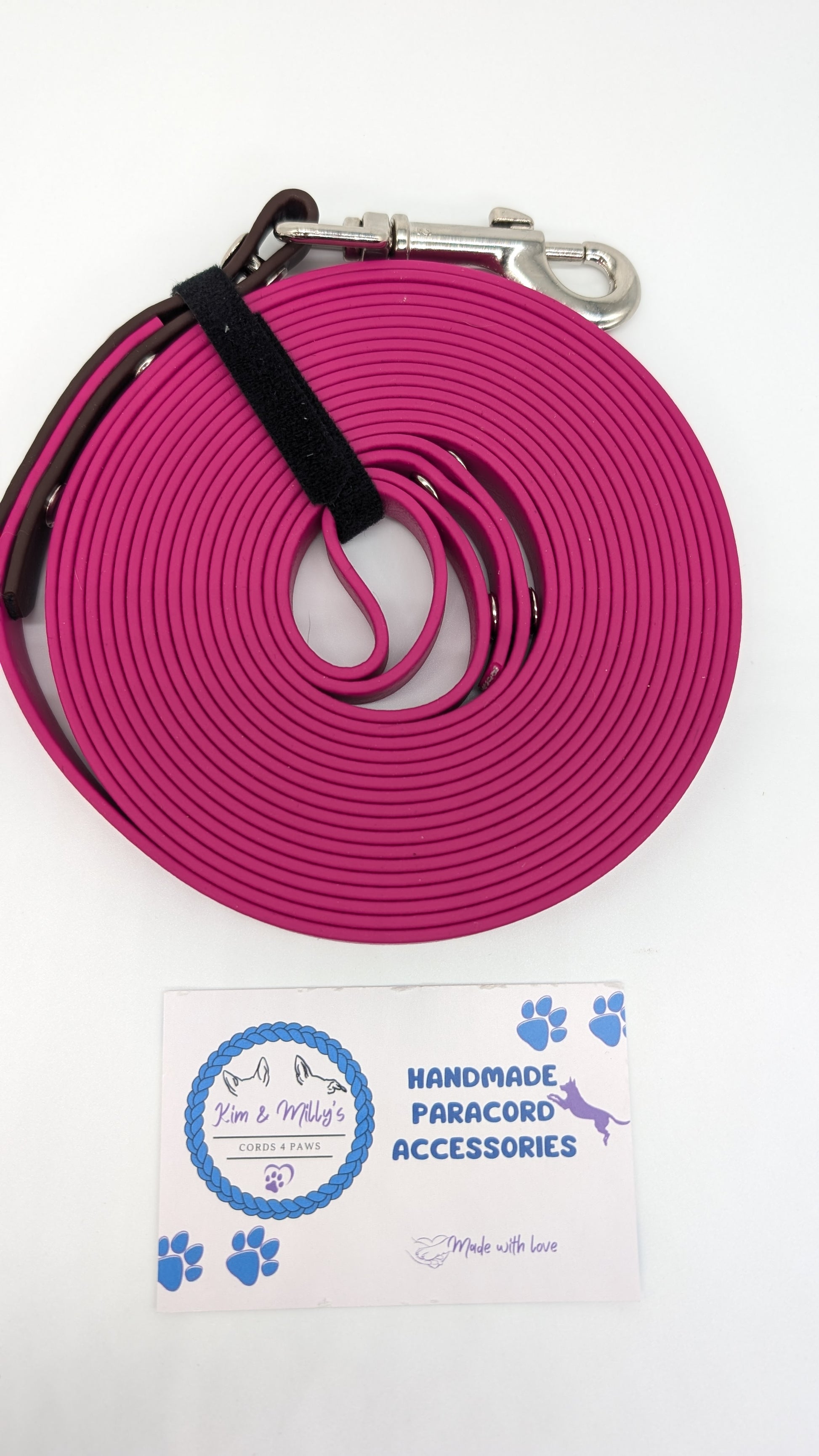 Pre-Made 5m BioThane Long Lines Kim & Milly's Cords 4 Paws Paracord Handmade Dog Accessories Customizable Made in Germany Shipping worldwide