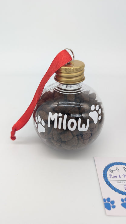 Christmas Baubles Dog  & Cat - Custom Text
