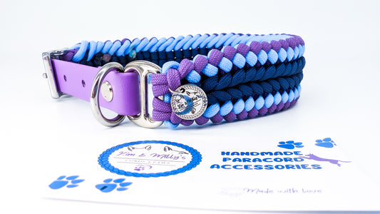 Pre Made: Endless Falls Collar, 34-42cm Kim & Milly's Cords 4 Paws Paracord Handmade Dog Accessories Customizable Made in Germany Shipping worldwide