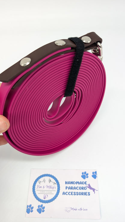 Pre-Made 5m BioThane Long Lines Berry Kim & Milly's Cords 4 Paws Paracord Handmade Dog Accessories Customizable Made in Germany Shipping worldwide