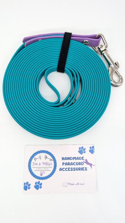 Pre-Made 5m BioThane Long Lines Kim & Milly's Cords 4 Paws Paracord Handmade Dog Accessories Customizable Made in Germany Shipping worldwide
