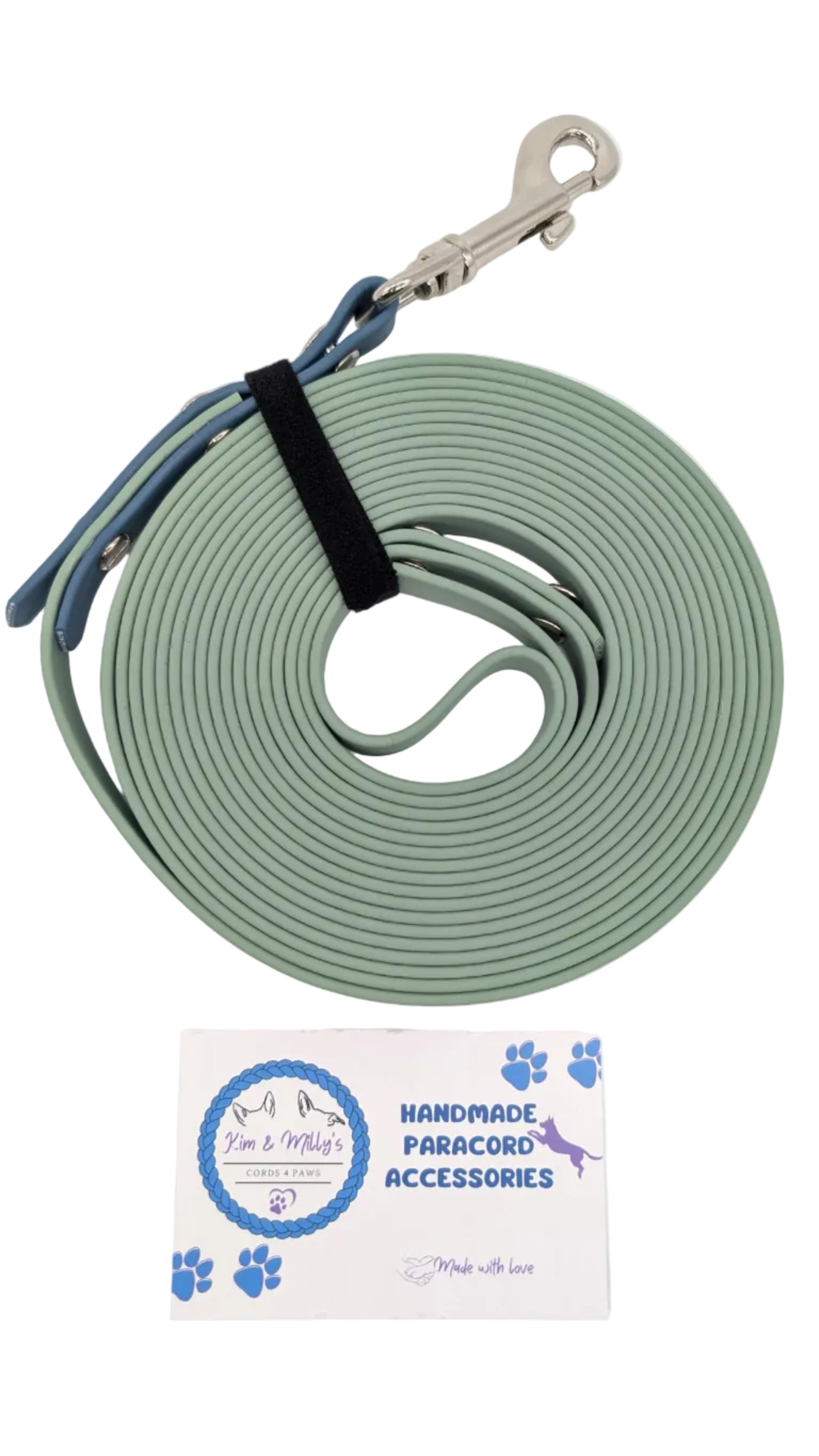 Pre-Made 5m BioThane Long Lines Kim & Milly's Cords 4 Paws Paracord Handmade Dog Accessories Customizable Made in Germany Shipping worldwide