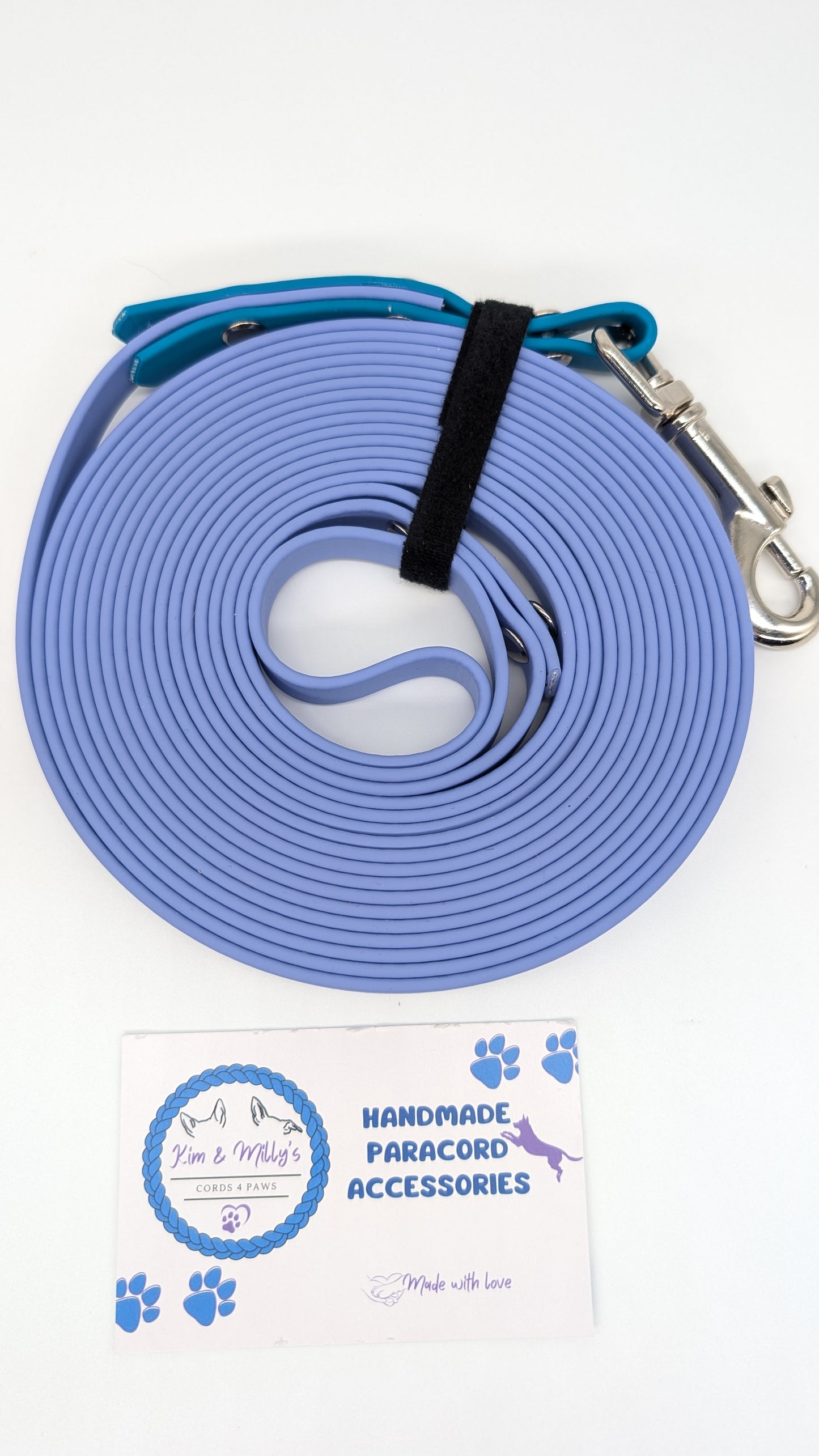 Pre-Made 5m BioThane Long Lines Kim & Milly's Cords 4 Paws Paracord Handmade Dog Accessories Customizable Made in Germany Shipping worldwide