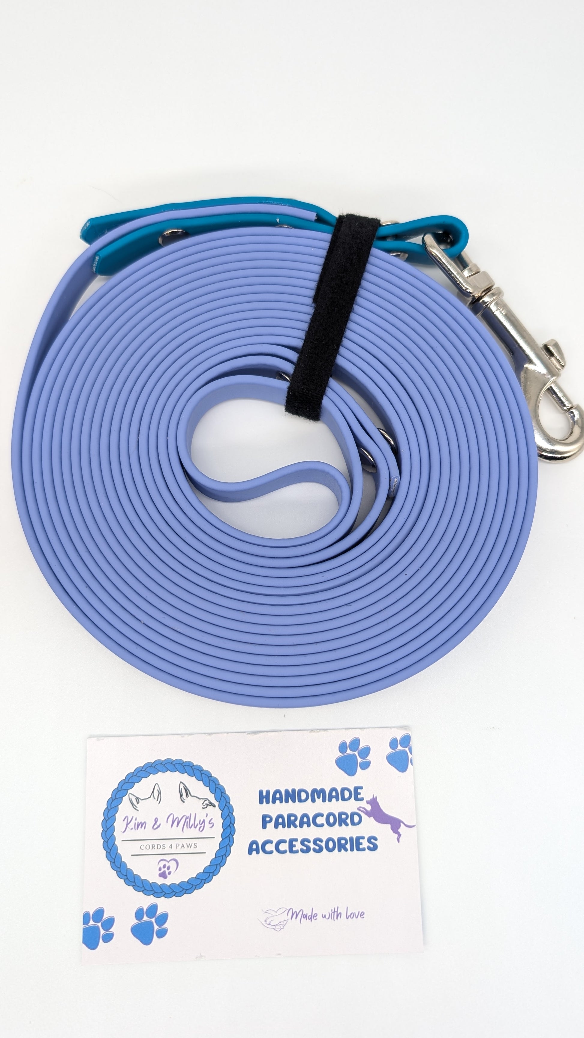 Pre-Made 5m BioThane Long Lines Kim & Milly's Cords 4 Paws Paracord Handmade Dog Accessories Customizable Made in Germany Shipping worldwide